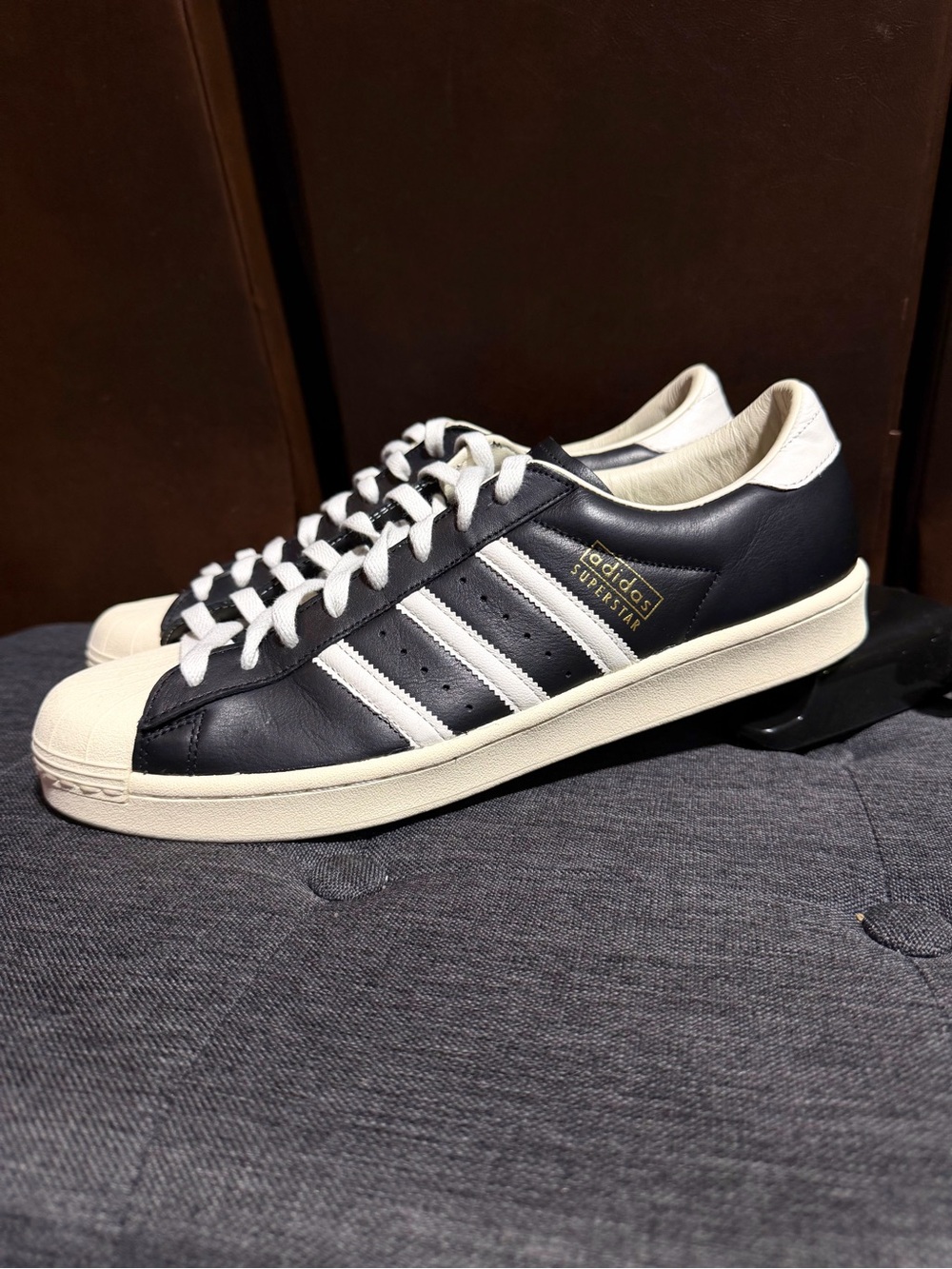 adidas Originals Superstar Vintage Black White Cream Shell Toe Men’s Size 12.5